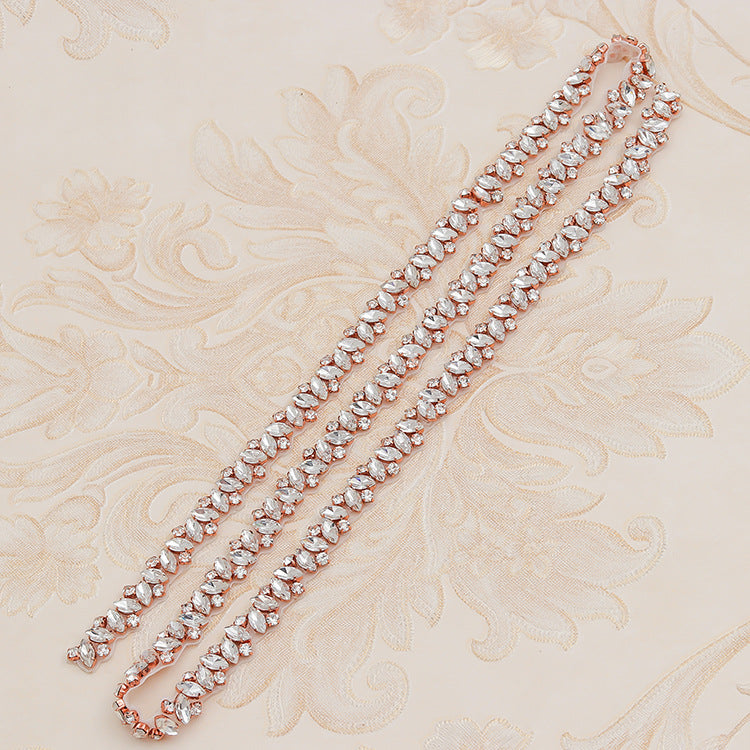 Rhinestone Applique Wedding Dress Waist Jewelry | GlamzLife