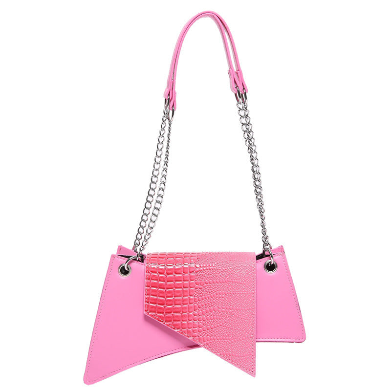 Stone Pattern Patent Leather Glossy New Square Pouch Women