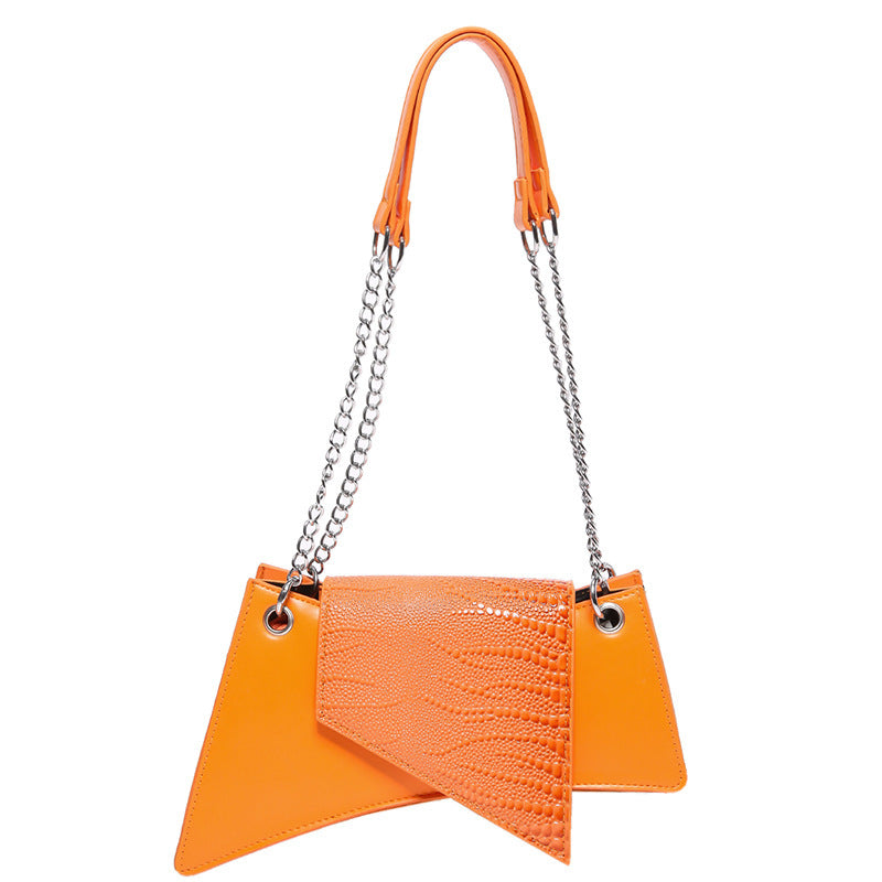Stone Pattern Patent Leather Glossy New Square Pouch Women