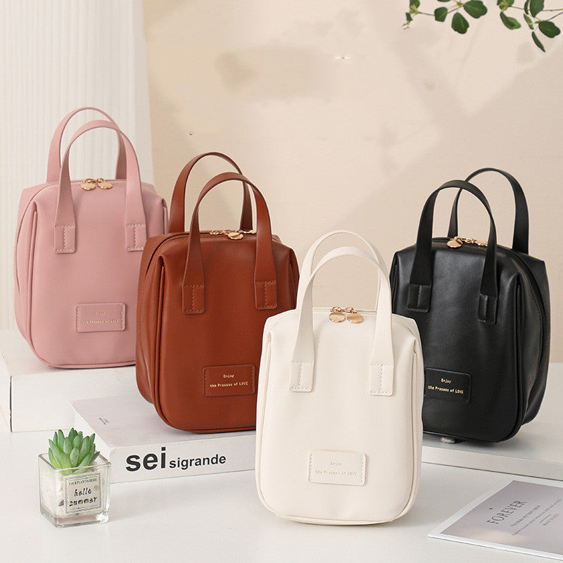 Handle-top Cosmetic Bag Ins Fashion Shell-shaped Handbag Toiletry Bags Travel High Capacity Portable Storage Make Up Bag | GlamzLife