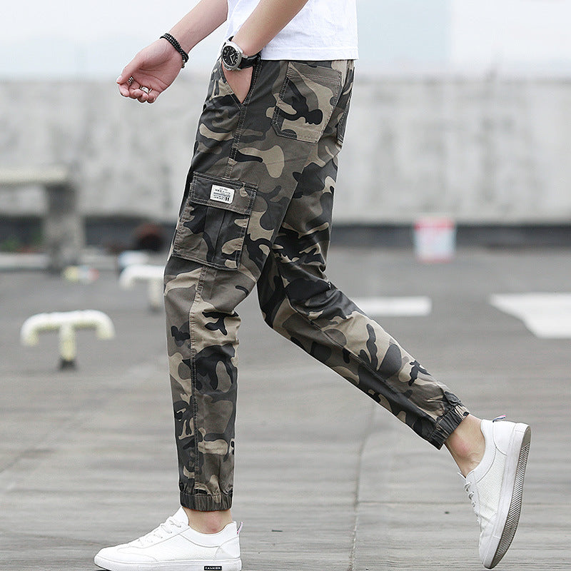 Camouflage tooling multi-pocket pants - GlamzLife
