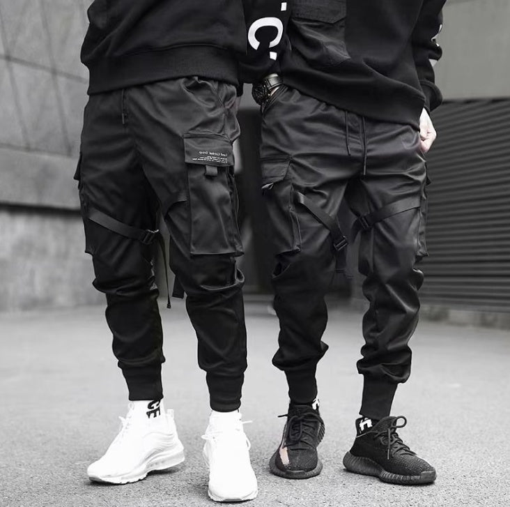 Ribbons Harem Joggers Men Cargo Pants - GlamzLife