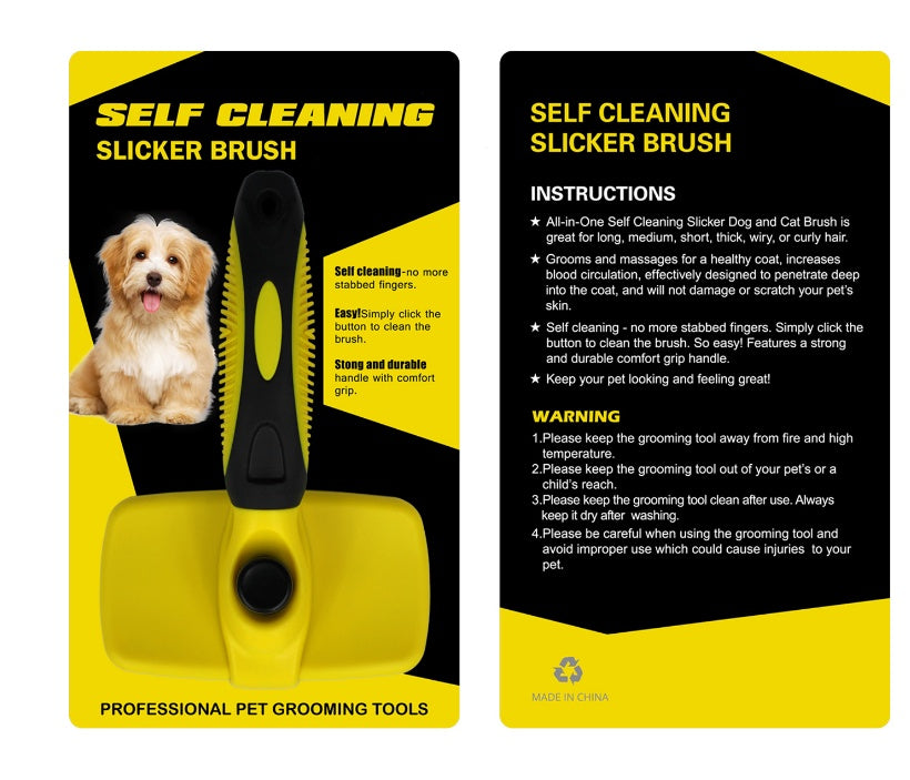 Pet Self Cleaning Slicker Brush - GlamzLife