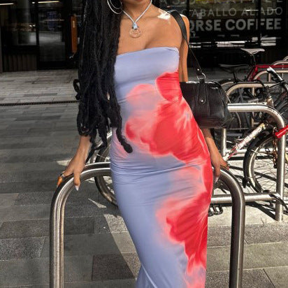 Slim Slit Tube Long Dress For Summer Party at Beach - GlamzLife