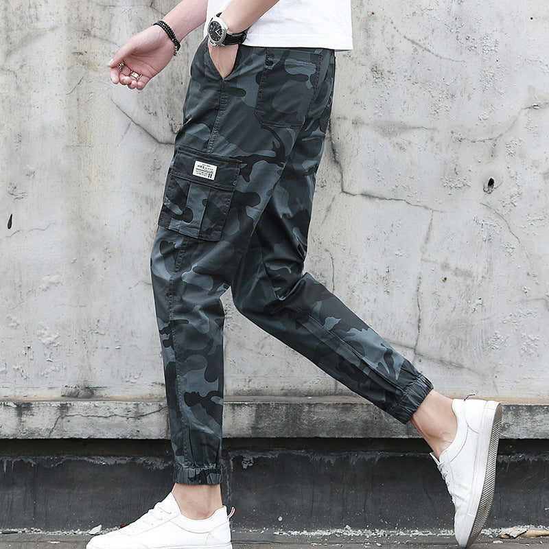 Camouflage tooling multi-pocket pants - GlamzLife