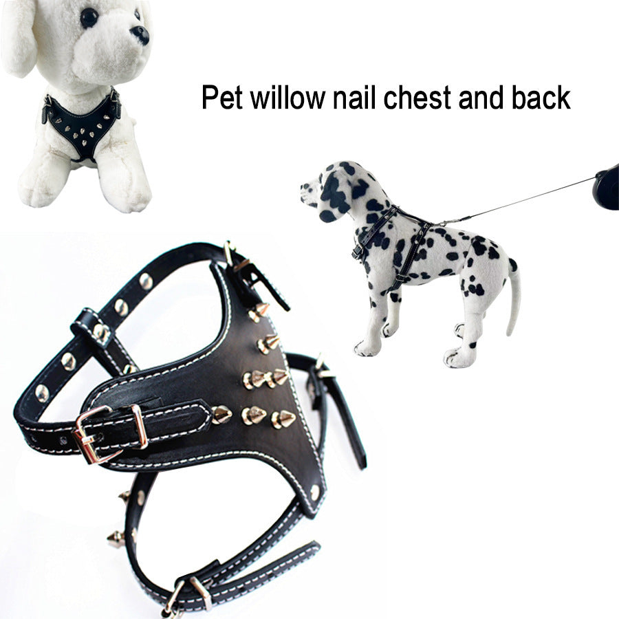 Spiked Studded Leather Puppy Dog Harness - GlamzLife