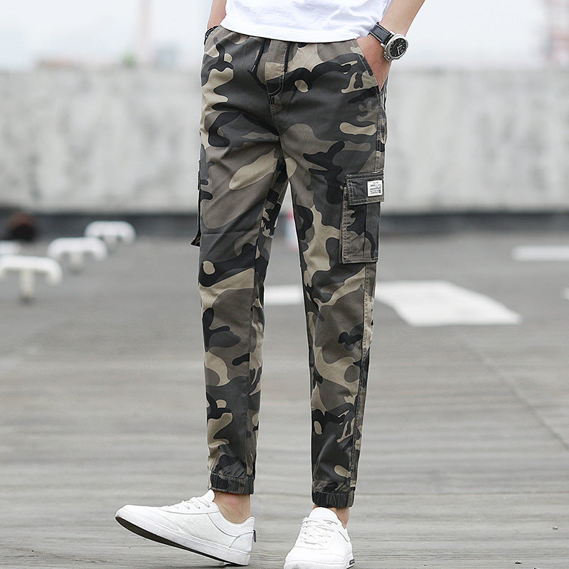 Camouflage tooling multi-pocket pants - GlamzLife