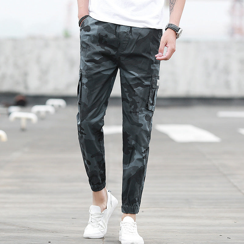 Camouflage tooling multi-pocket pants - GlamzLife