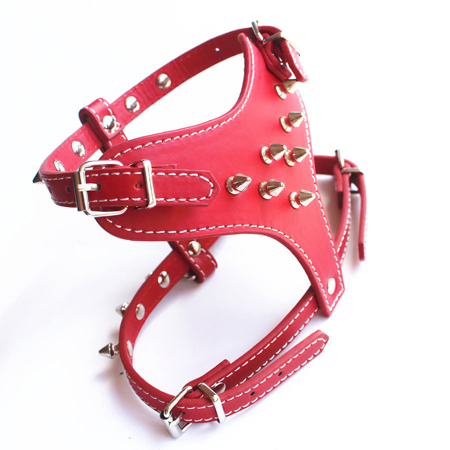 Spiked Studded Leather Puppy Dog Harness - GlamzLife