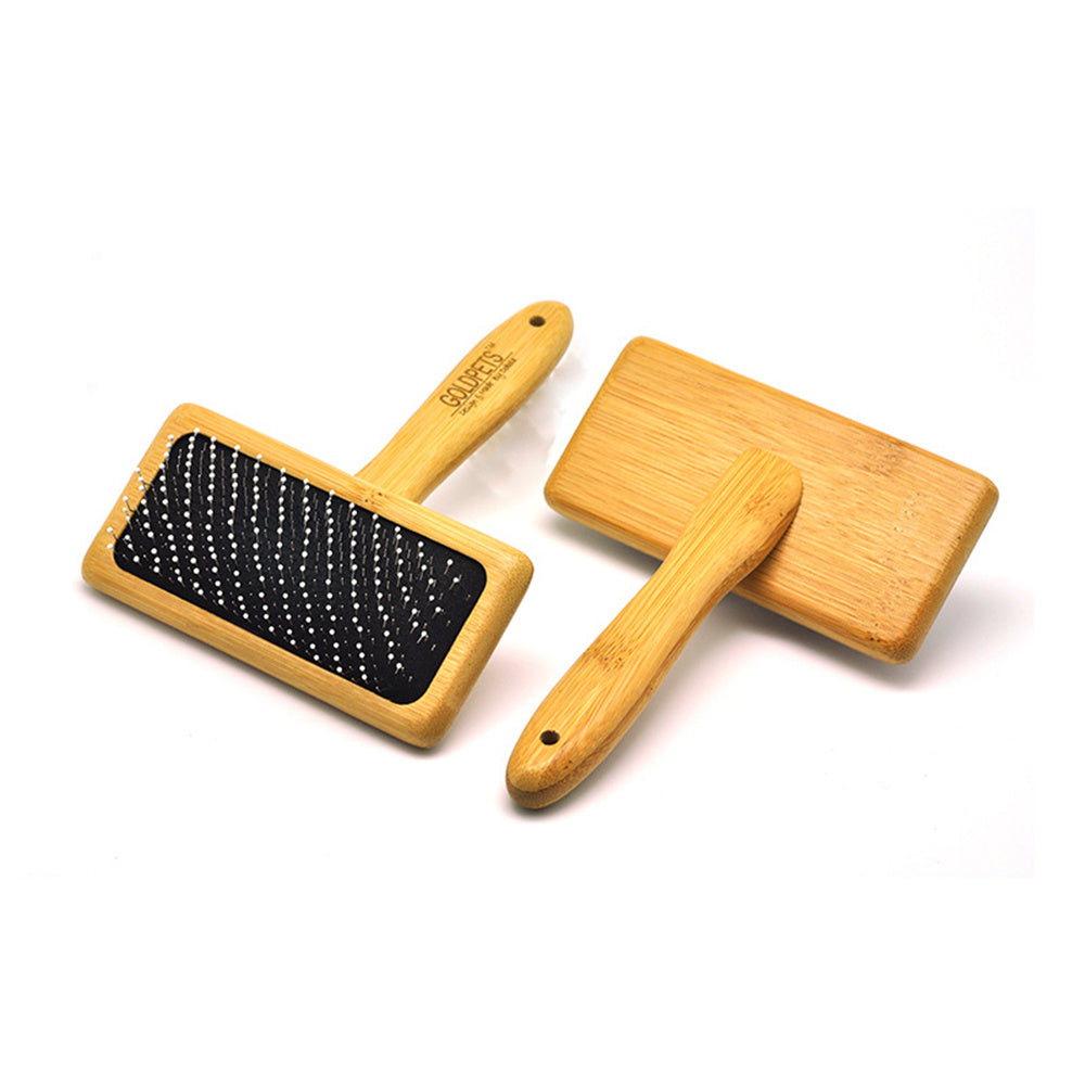 Goldpets Bamboo And Wood Air Cushion Needle Comb - GlamzLife