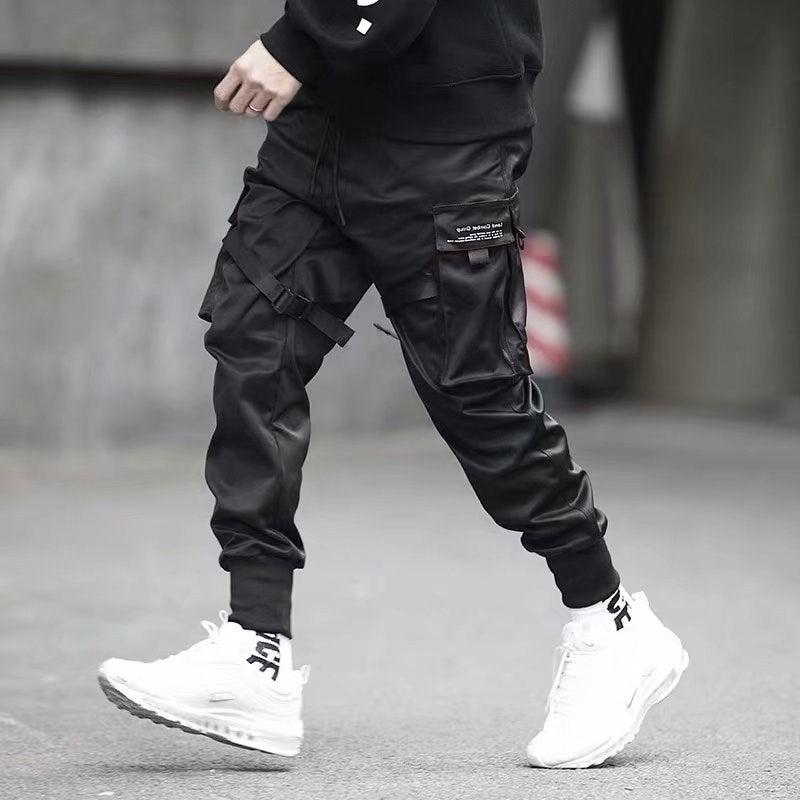 Ribbons Harem Joggers Men Cargo Pants - GlamzLife