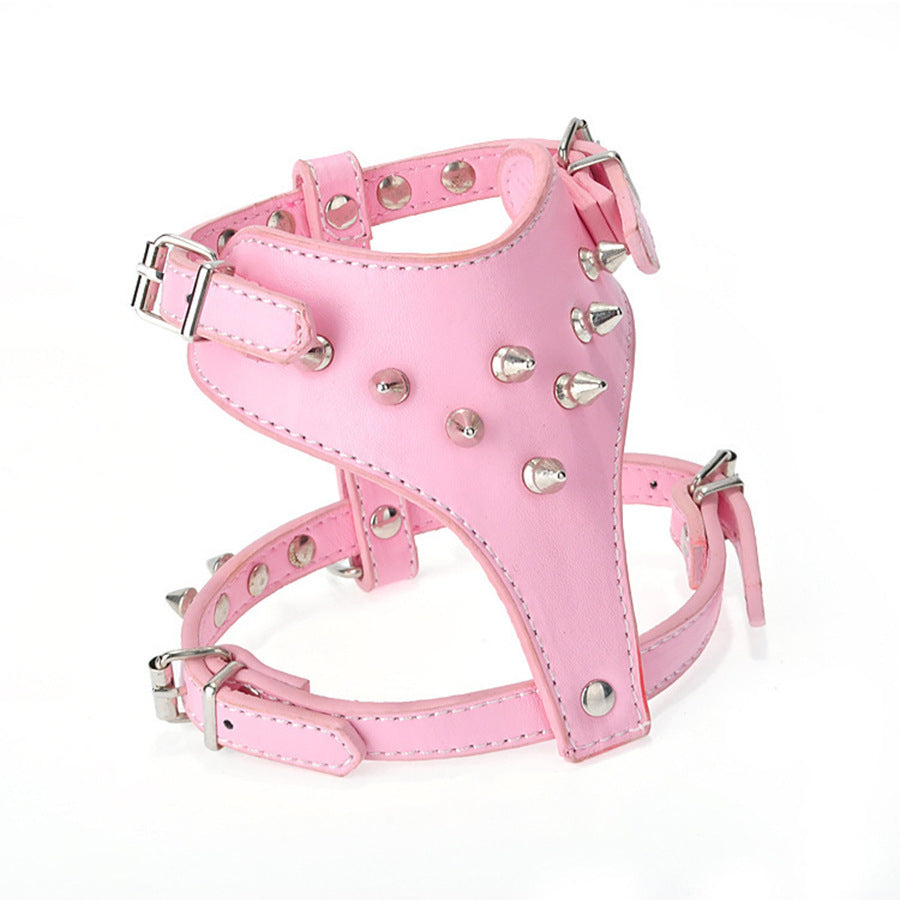 Spiked Studded Leather Puppy Dog Harness - GlamzLife
