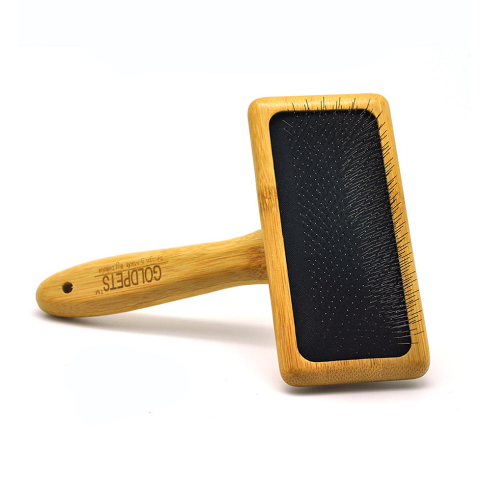 Goldpets Bamboo And Wood Air Cushion Needle Comb - GlamzLife