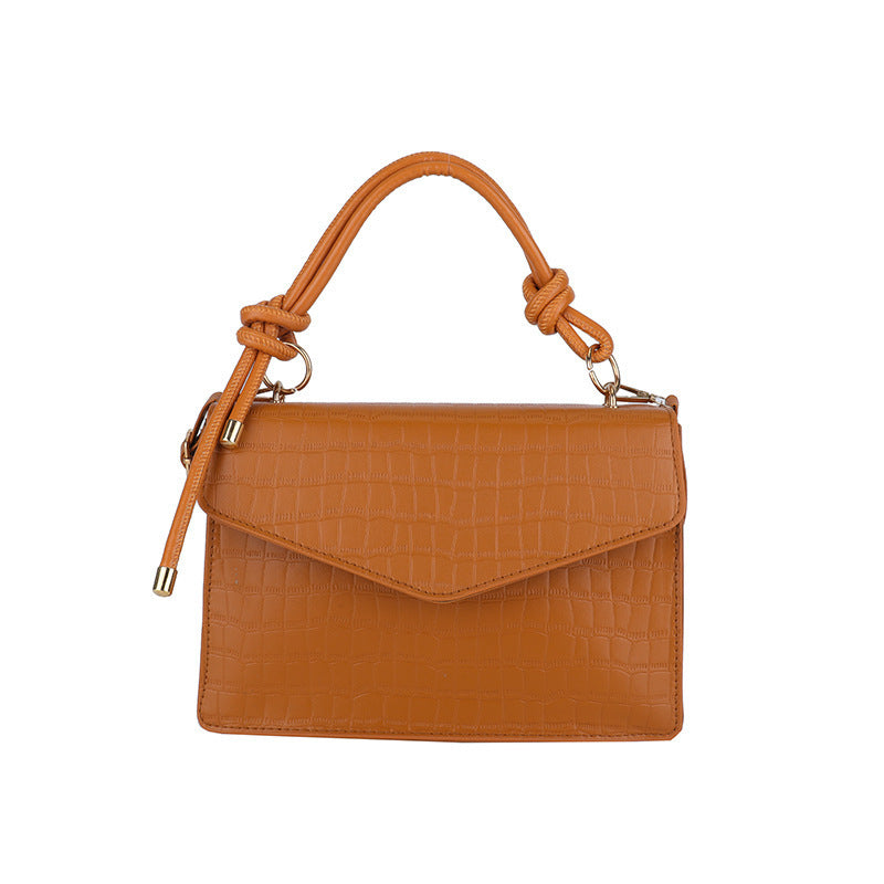 Solid Color Casual Retro Crossbody Portable Shoulder Bag - GlamzLife