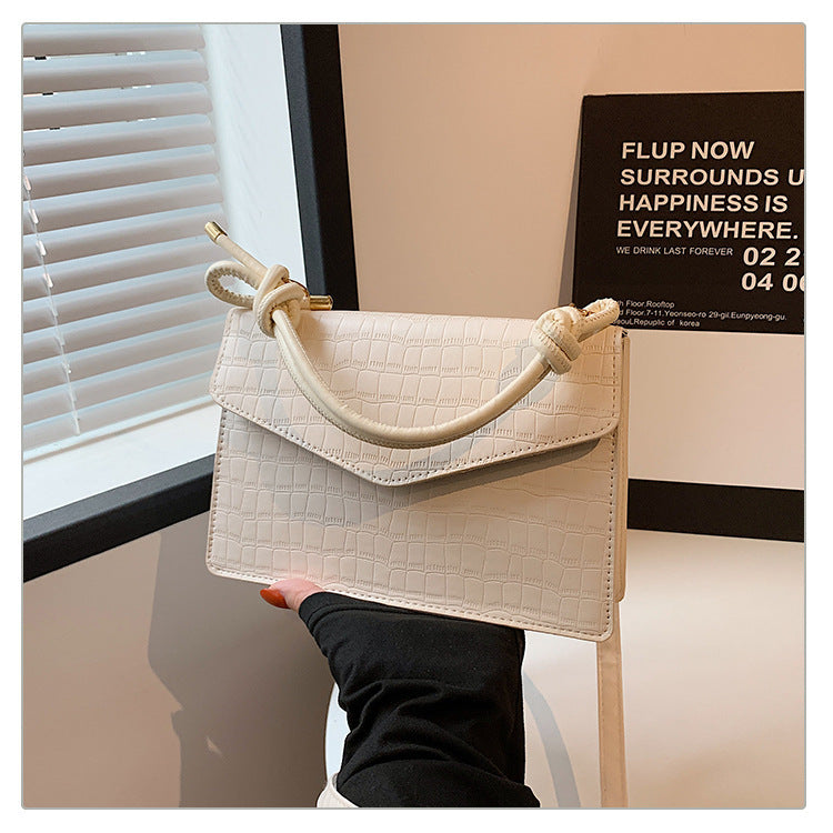Solid Color Casual Retro Crossbody Portable Shoulder Bag - GlamzLife
