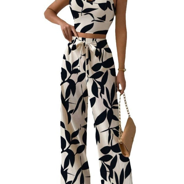 Women's Printed Spandex Straight Type Suit - GlamzLife