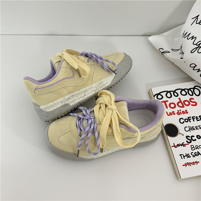 Sports And Leisure Korean Style Versatile Platform Student Sneakers - GlamzLife