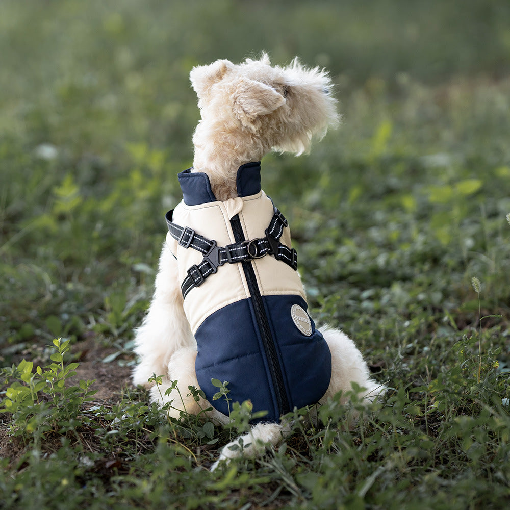 Pet Dog Windproof Chest Back Integrated Cloth - GlamzLife