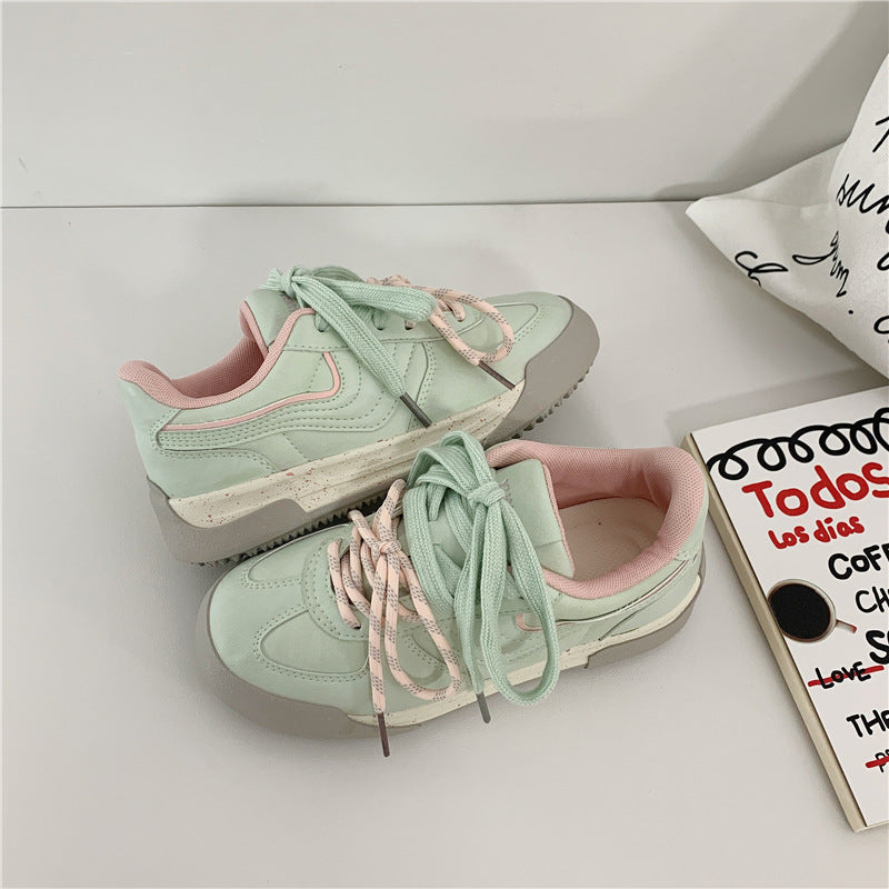 Sports And Leisure Korean Style Versatile Platform Student Sneakers - GlamzLife