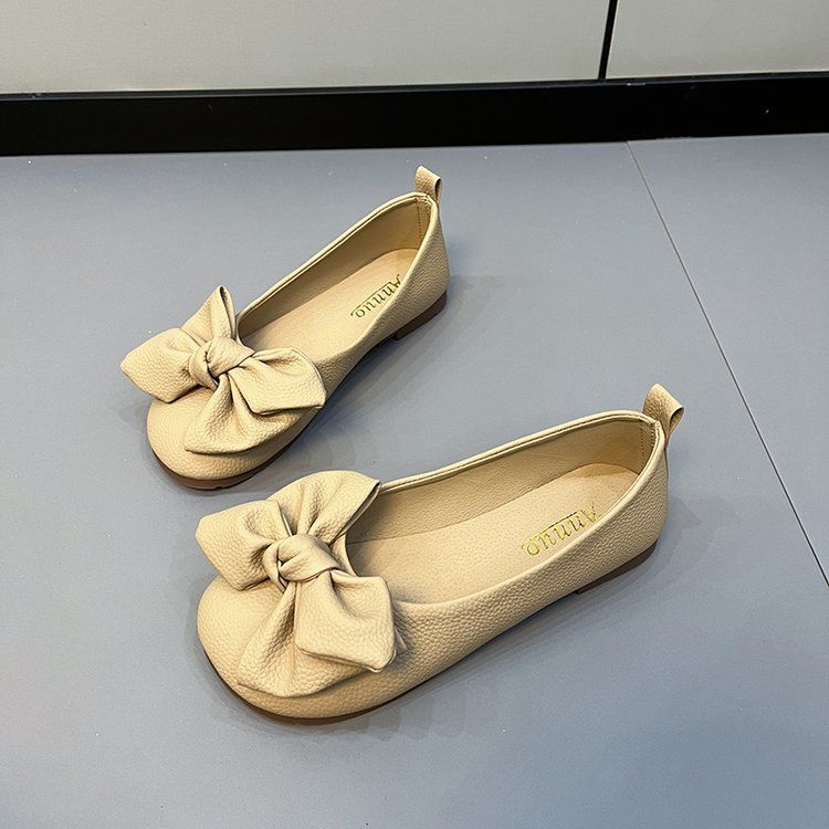 Plus Size Women's Shoes Bow Pumps Flat Gommino Soft Bottom Loafers