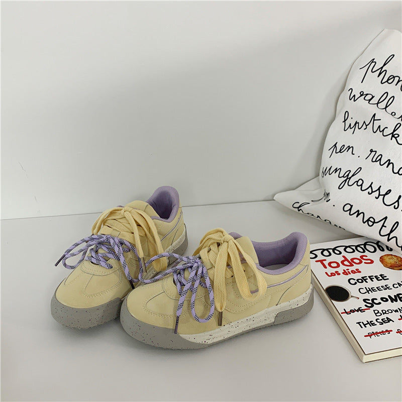 Sports And Leisure Korean Style Versatile Platform Student Sneakers - GlamzLife