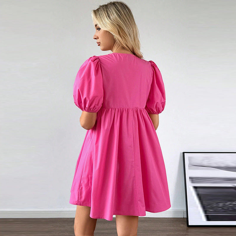 Bow Front Lace-up Jumpsuit A- Line Skirt