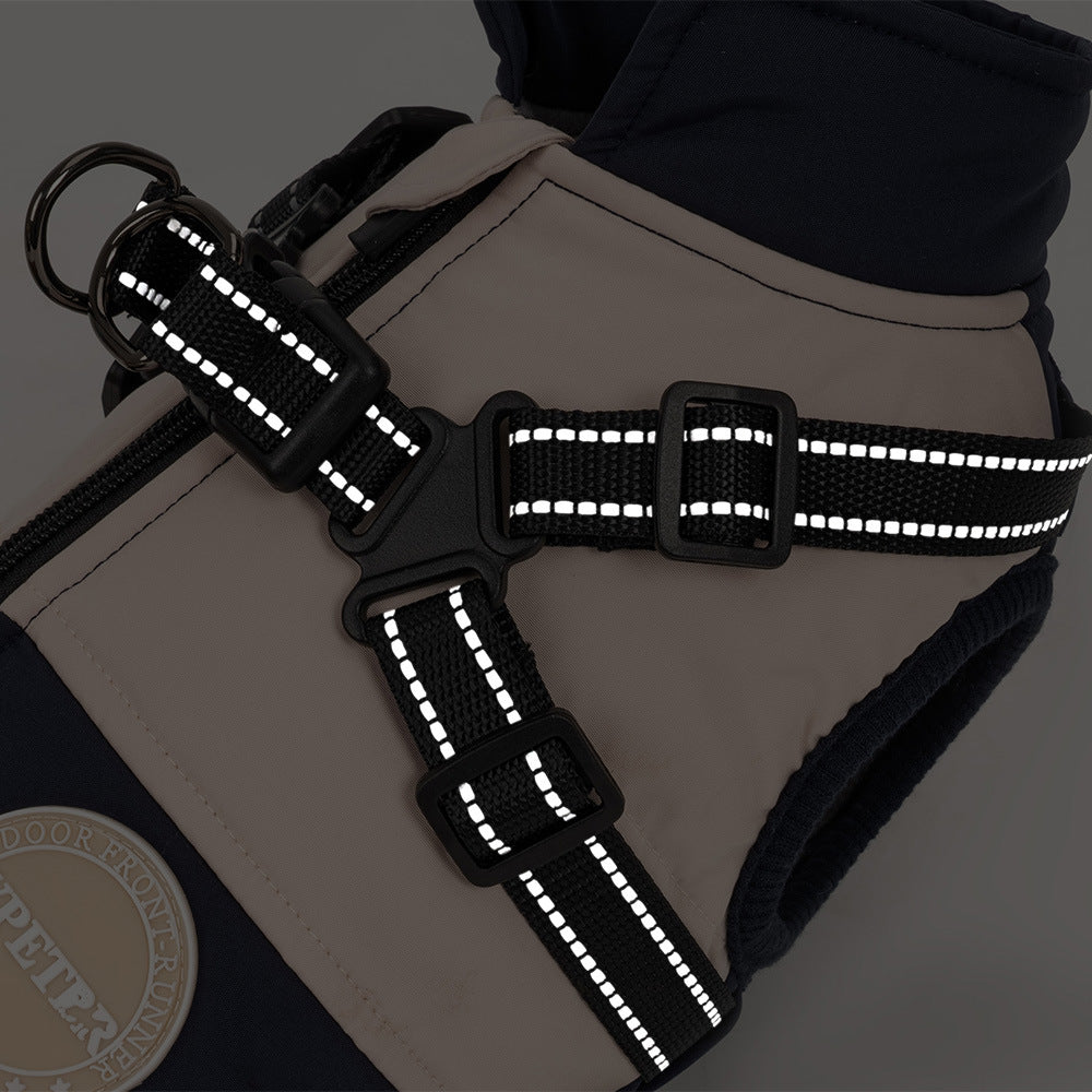 Pet Dog Windproof Chest Back Integrated Cloth - GlamzLife