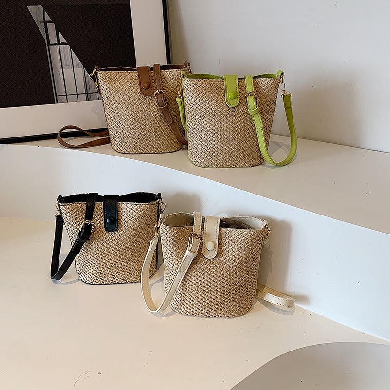 Color Contrast Patchwork Fashion Messenger Bag - GlamzLife