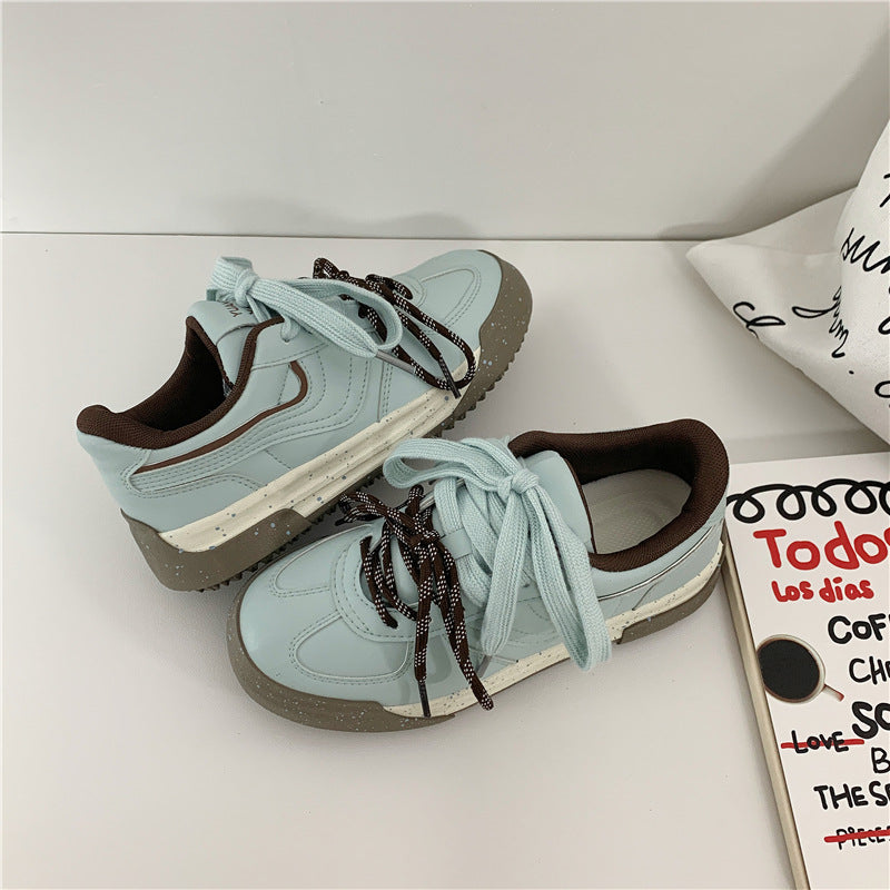 Sports And Leisure Korean Style Versatile Platform Student Sneakers - GlamzLife