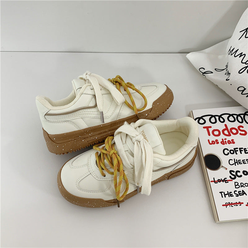 Sports And Leisure Korean Style Versatile Platform Student Sneakers - GlamzLife