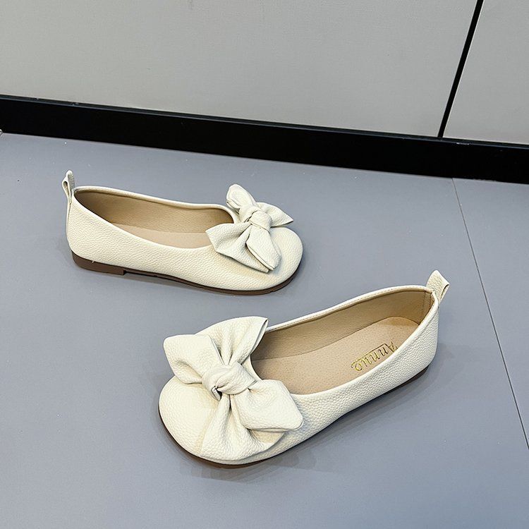 Plus Size Women's Shoes Bow Pumps Flat Gommino Soft Bottom Loafers