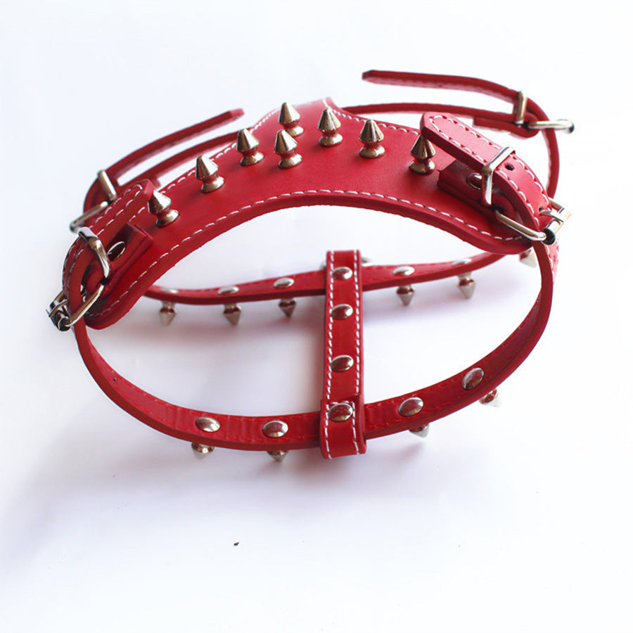 Spiked Studded Leather Puppy Dog Harness - GlamzLife