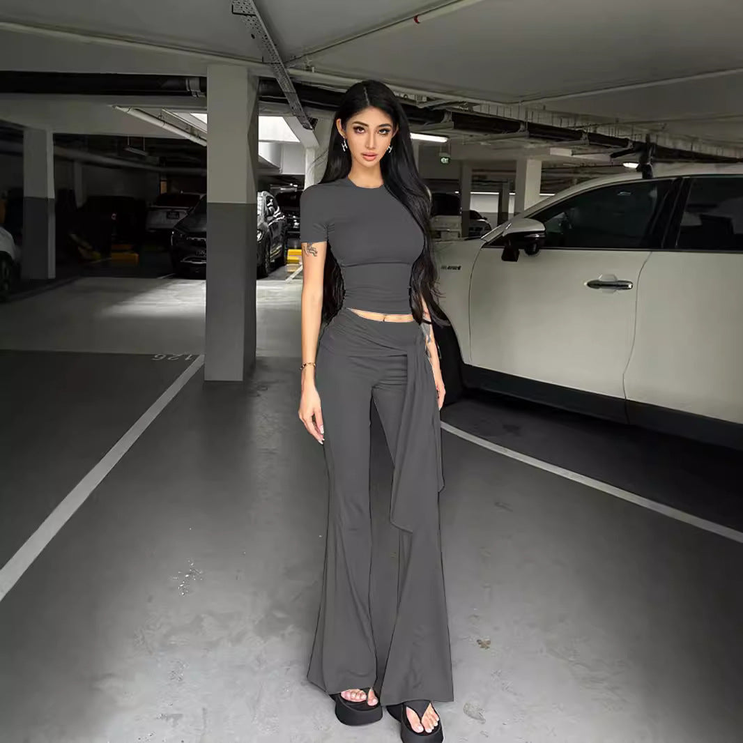 Lace-up Hip Mop Casual Pants - GlamzLife