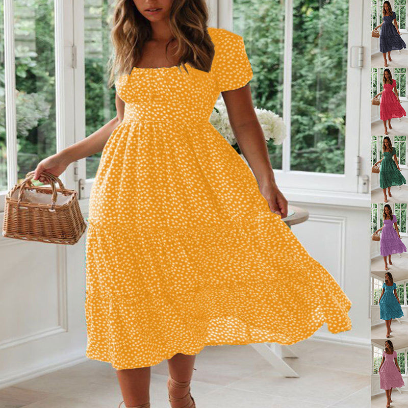 Puff Sleeve Floral Dress - GlamzLife