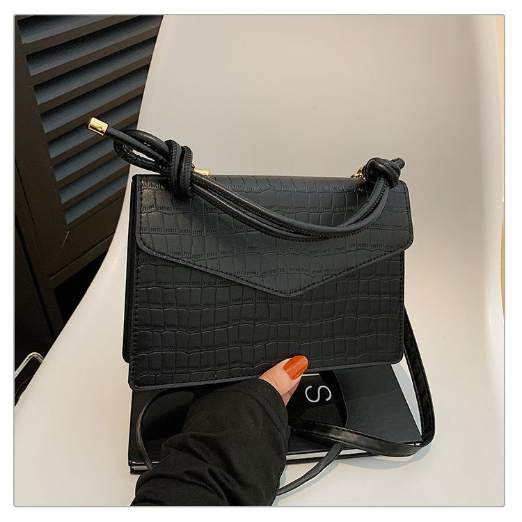 Solid Color Casual Retro Crossbody Portable Shoulder Bag - GlamzLife