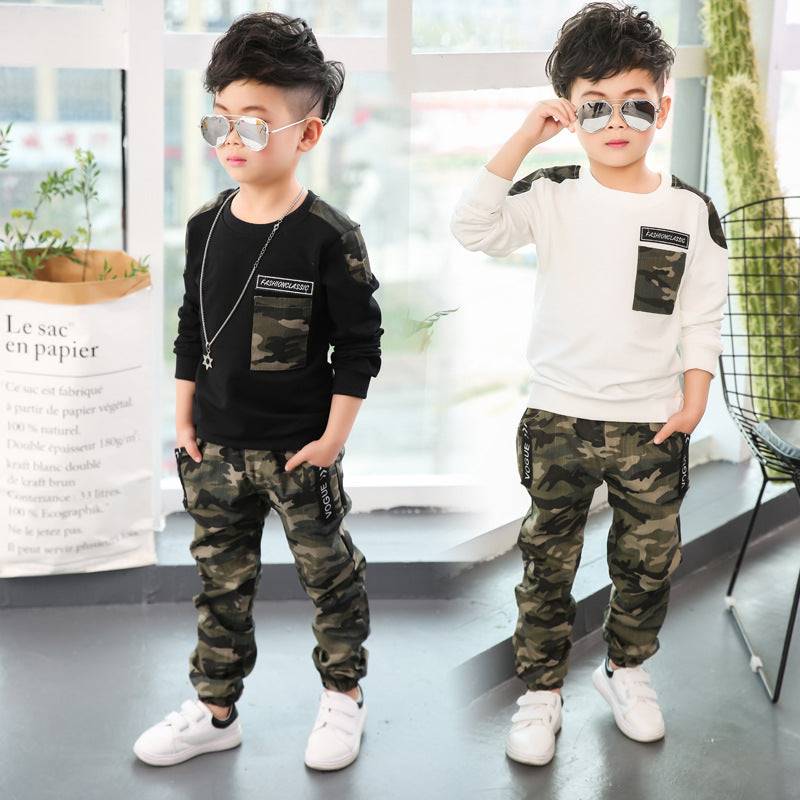 Camouflage Long Sleeve Kids Suit | GlamzLife