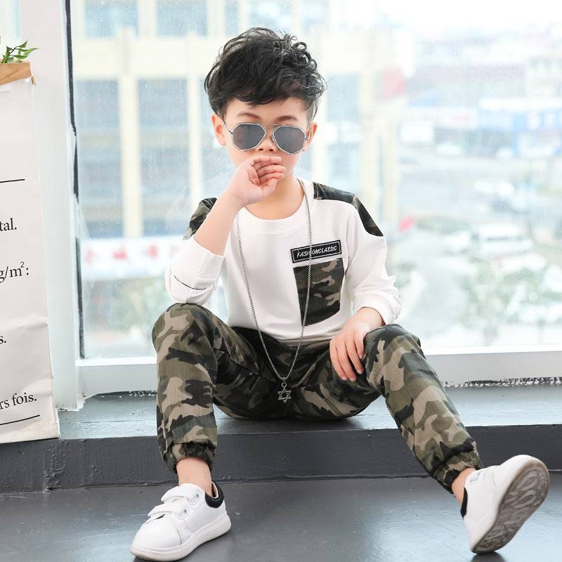 Camouflage Long Sleeve Kids Suit | GlamzLife