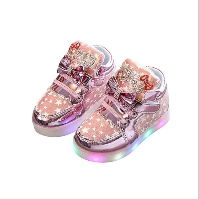 Girl's Stars Printed Light Board Shoes | GlamzLife