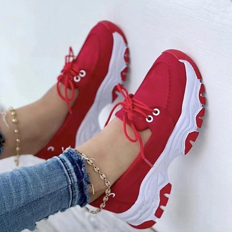 Lace-up Sneakers For Women Running Walking Sports Chunky Shoes | GlamzLife