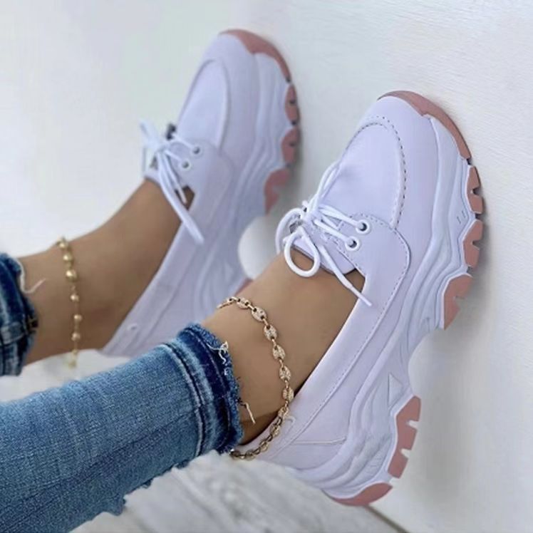 Lace-up Sneakers For Women Running Walking Sports Chunky Shoes | GlamzLife