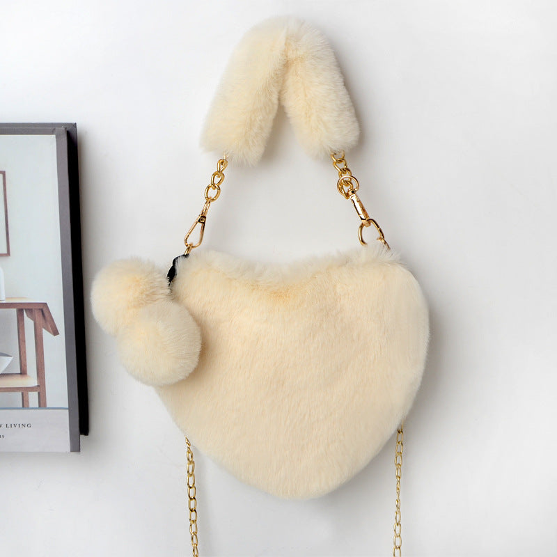 Love Bags Soft Plush Handbags Women Valentine's Day Party Bag | GlamzLife