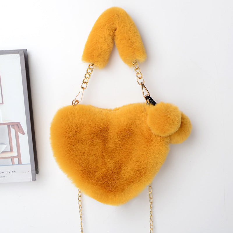 Love Bags Soft Plush Handbags Women Valentine's Day Party Bag | GlamzLife