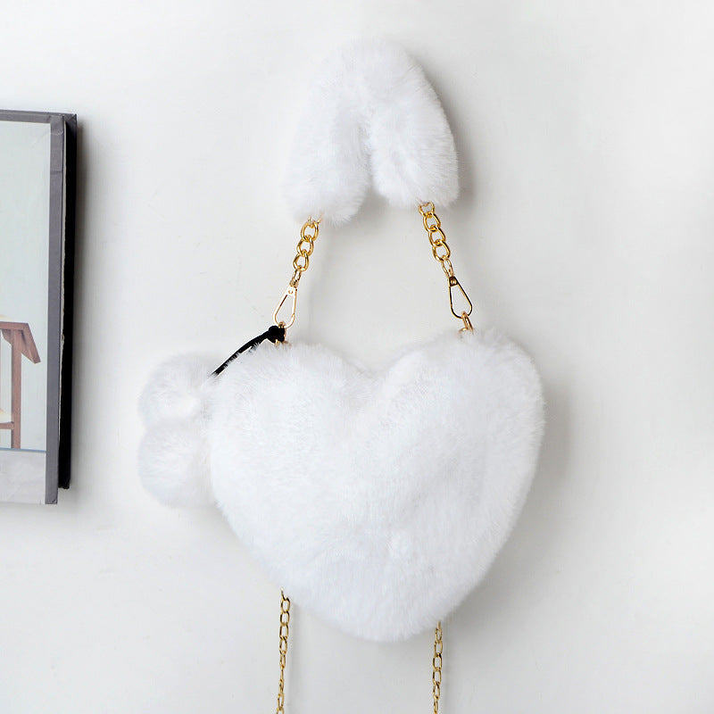 Love Bags Soft Plush Handbags Women Valentine's Day Party Bag | GlamzLife