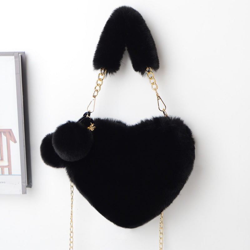 Love Bags Soft Plush Handbags Women Valentine's Day Party Bag | GlamzLife