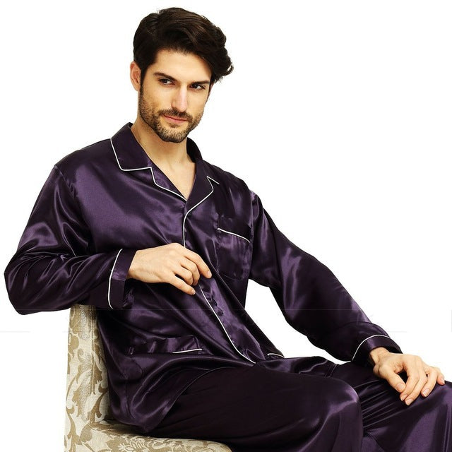 Men's Night Wear Silk Satin Pajamas Suit | GlamzLife