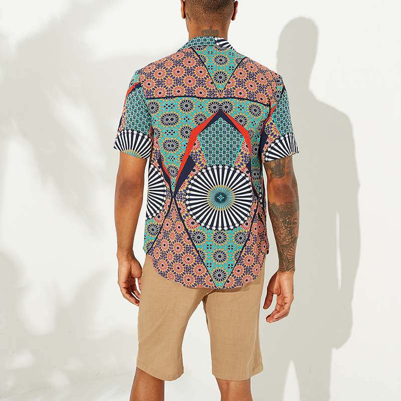 Men's Printed Short Sleeve Beach Wear Shirt | GlamzLife