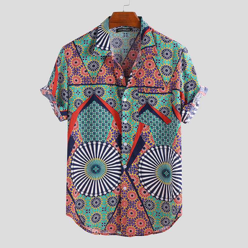 Men's Printed Short Sleeve Beach Wear Shirt | GlamzLife