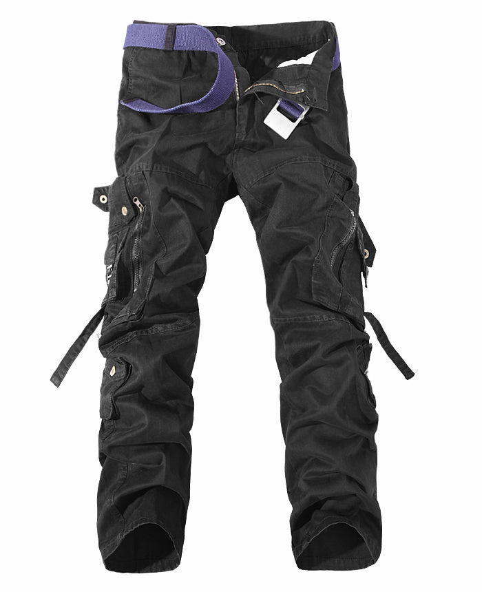 Men's Washed Multi-pocket Cargo Pants | GlamzLife