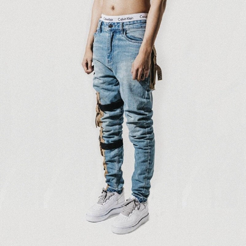 Strachable Denim Washed Blue Jeans | GlamzLife