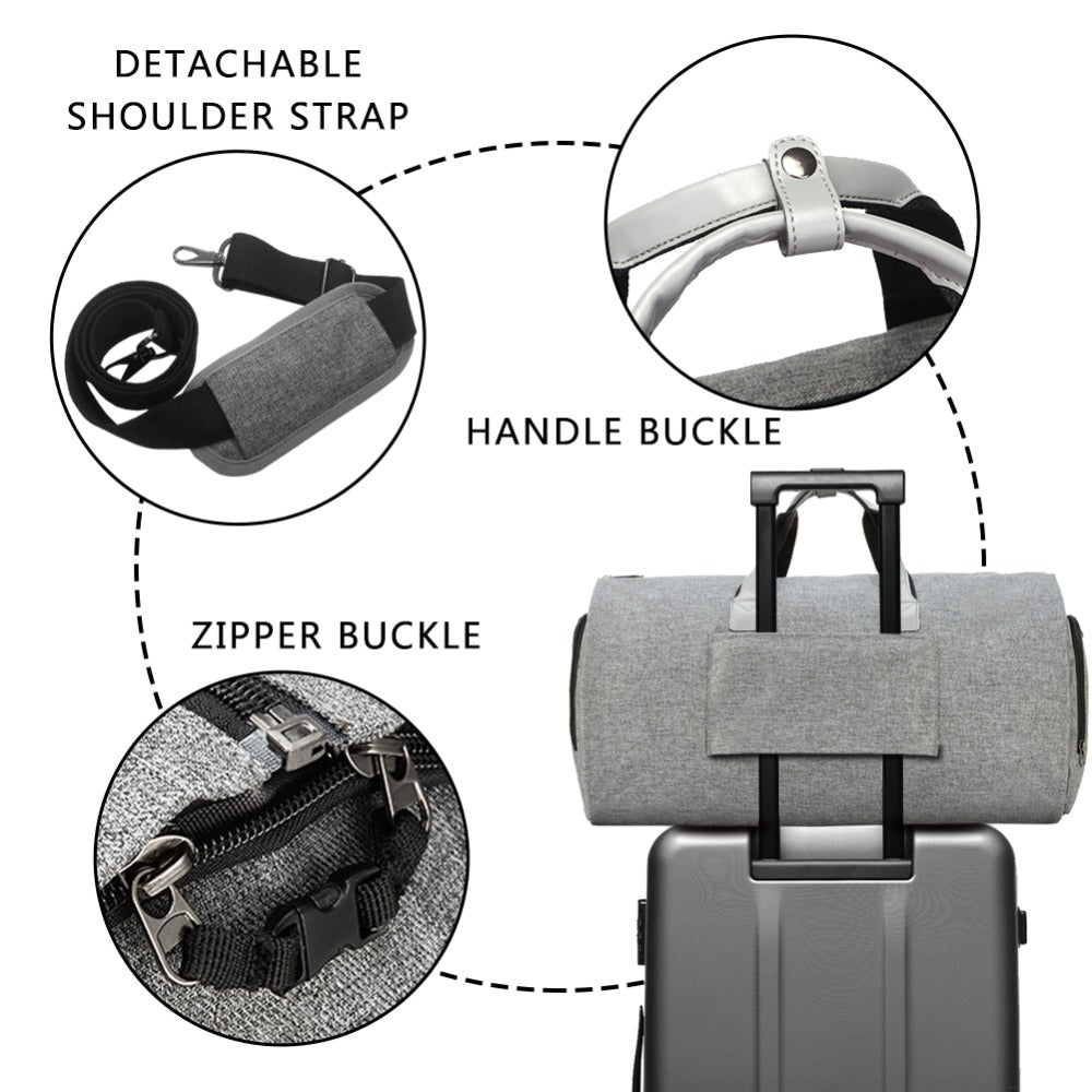 Travel Garment Bag with Shoulder Strap Duffel Bag Carry on Hanging Suitcase Clothing Business Bag Multiple Pockets | GlamzLife